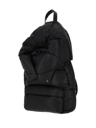 Moncler Caradoc Backpack Adjustable Straps Front Pocket In Black