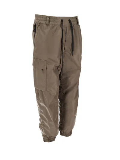 Moncler Drawstring Cargo Pants In Brown