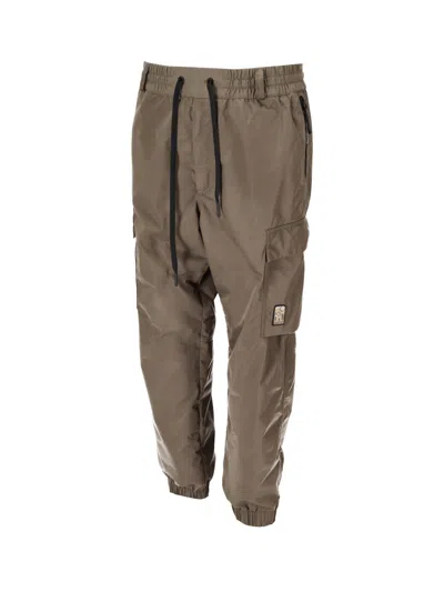 Moncler Drawstring Cargo Pants In Brown