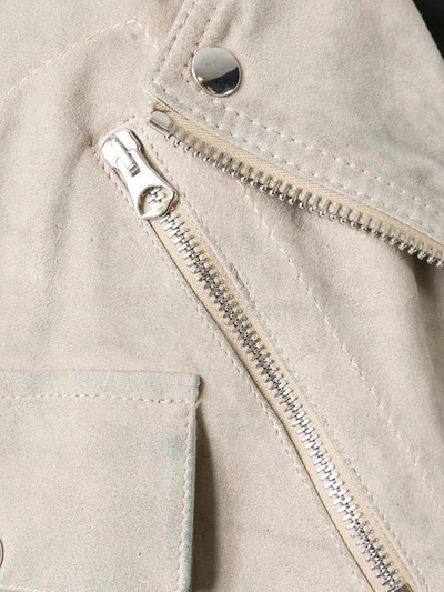 Shop Golden Goose Classic Biker Jacket In Neutrals