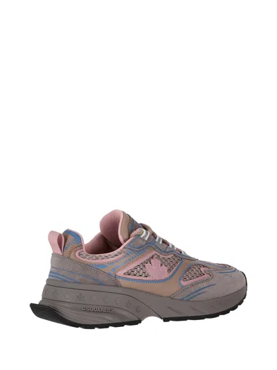 Dsquared2 Sprinter Suede-leather Mesh Sneakers