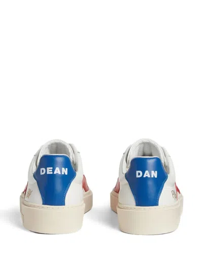 Dsquared2 Premium Leather Lace-up Sneakers For Men In Multi