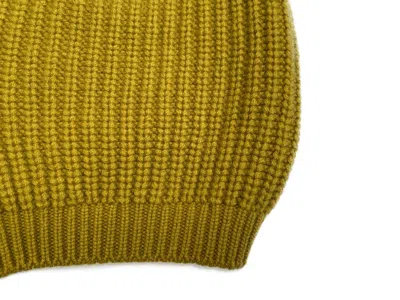 La Rose Olive Green Knitted Beanie Hat