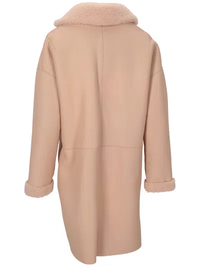 La Rose Single-breasted Fur Coat In Green