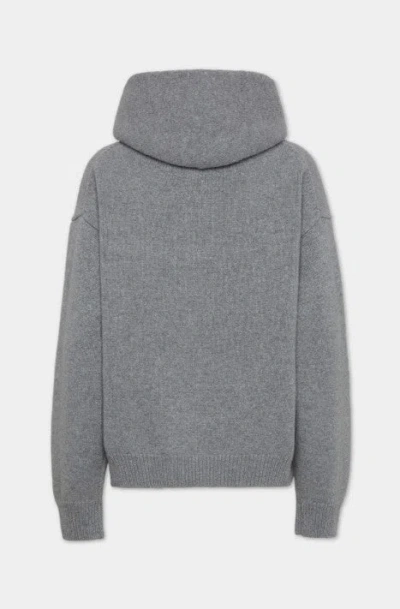 Dsquared2 Grey Wool Hoodie In Gray