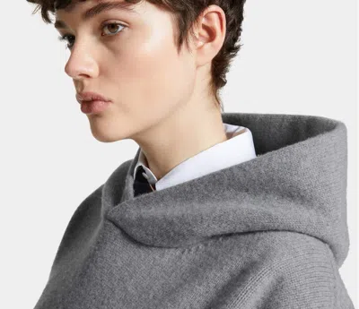 Dsquared2 Grey Wool Hoodie In Gray