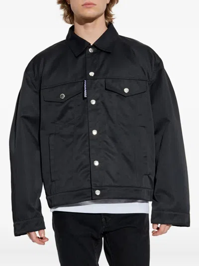 Dsquared2 Ever Jean D2 Overshirt In Black