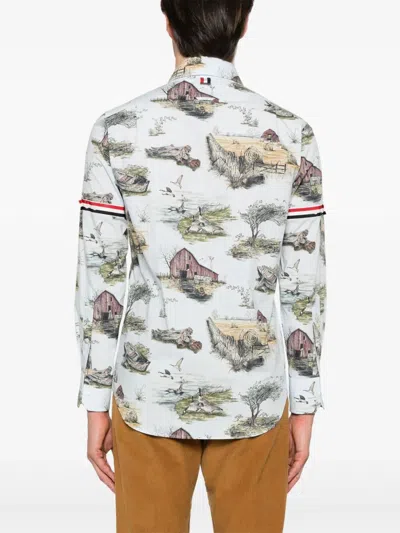 Thom Browne Multicolor Printed Shirt In Multi