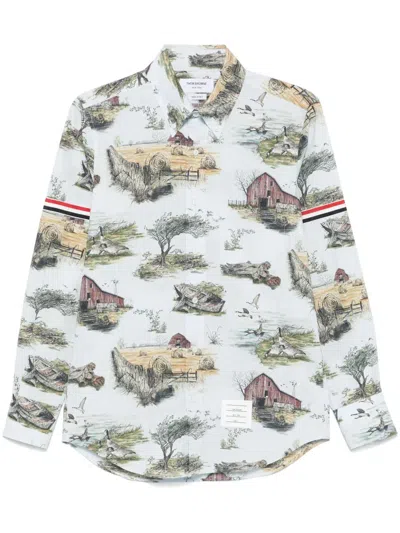 Thom Browne Multicolor Printed Shirt In Multi