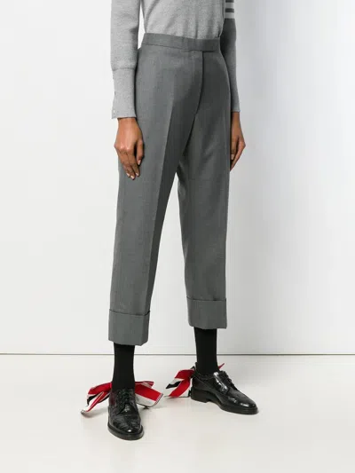 Thom Browne Classic Backstrap Turn-up Pants In Gray