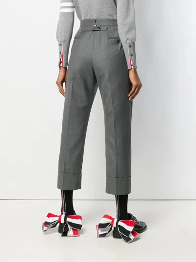 Thom Browne Classic Backstrap Turn-up Pants In Gray