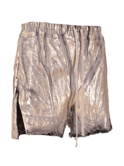 Rick Owens Drawstring Shorts In Neutral