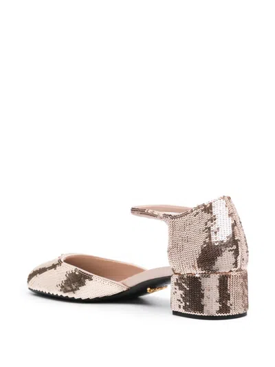 Prada Pink Sequined Pumps In Pink