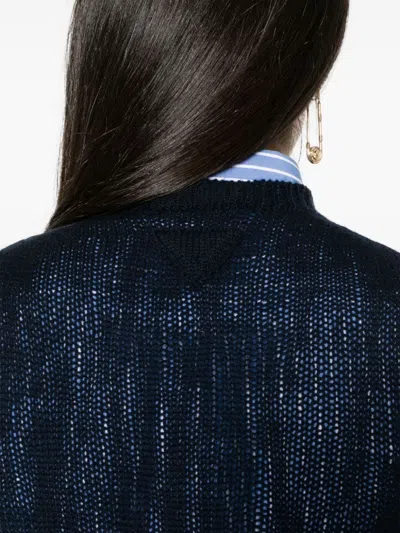 Prada Blue Cashmere Vest In Blue
