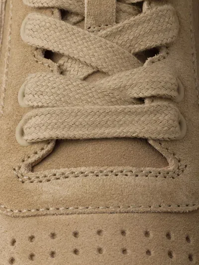 Prada Downtown Suede Low-top Sneakers In Brown