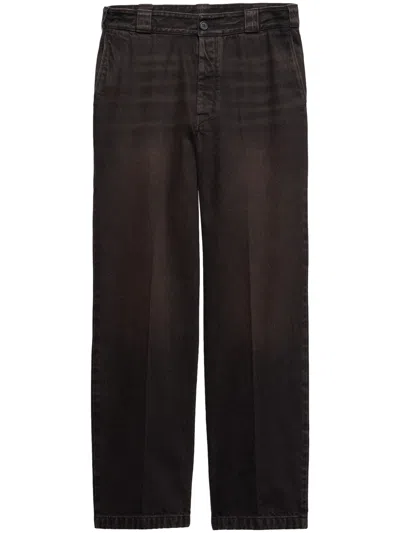 Prada Straight-leg Basic Jeans In Brown