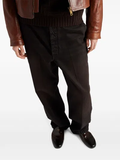 Prada Straight-leg Basic Jeans In Brown