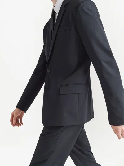 Prada Single Breasted Techno Suit In Black