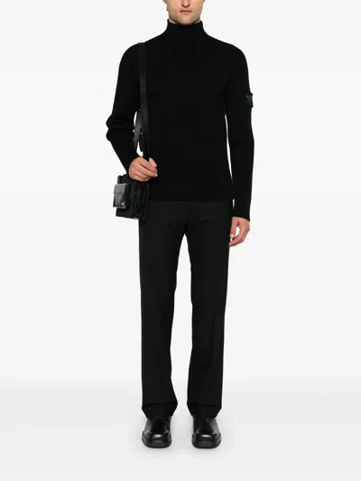 Prada Black Wool Sweater In Black