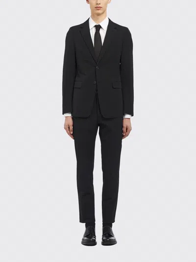 Prada Technical Fabric Single Breasted Suit In Black