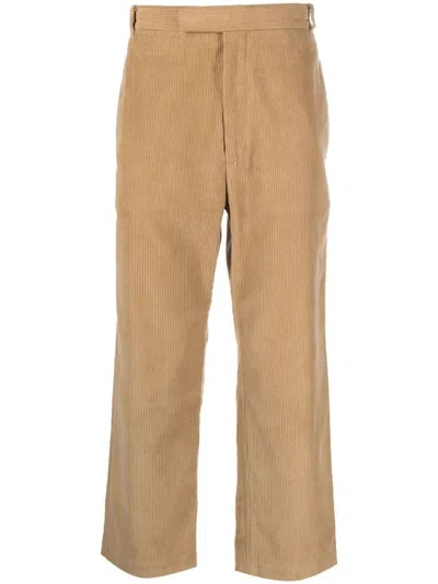 Thom Browne Unstructured Straight Pants In Neutral