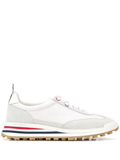 Thom Browne Tech Runner Panelled Sneakers In White