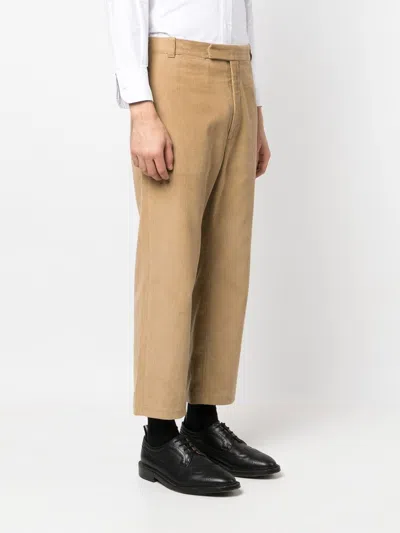 Thom Browne Unstructured Straight Pants In Neutral