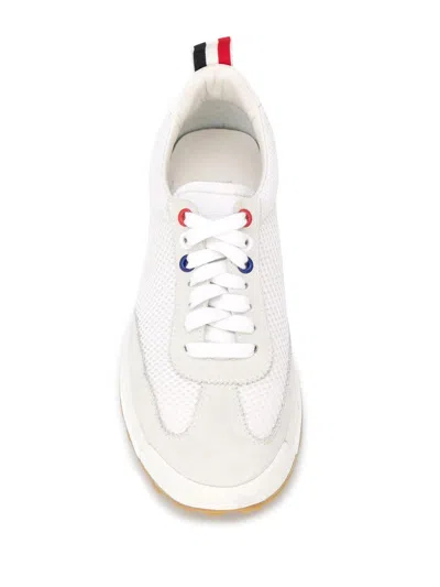 Thom Browne Tech Runner Panelled Sneakers In White