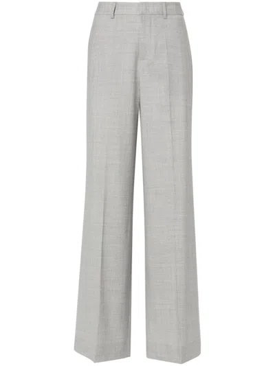 P.a.r.o.s.h Parosh Lillie Pressed Crease Wide Leg Pants In Gray
