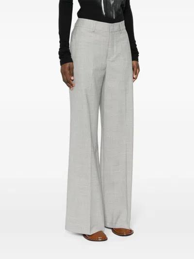 P.a.r.o.s.h Parosh Lillie Pressed Crease Wide Leg Pants In Gray