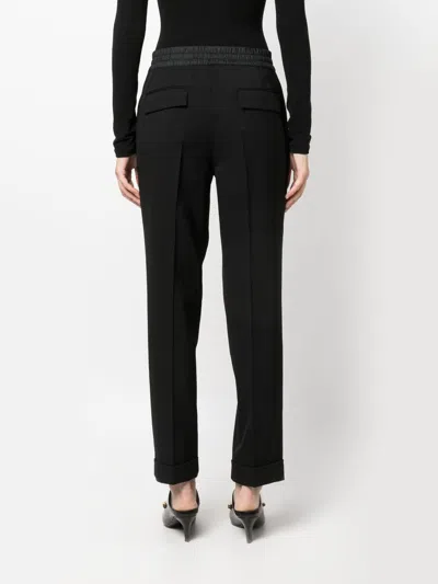 P.a.r.o.s.h Parosh Parosh Drawstring Straight Leg Trousers In Black