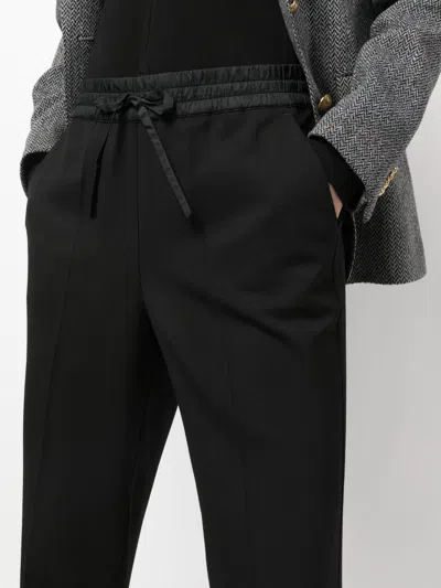 P.a.r.o.s.h Parosh Parosh Drawstring Straight Leg Trousers In Black