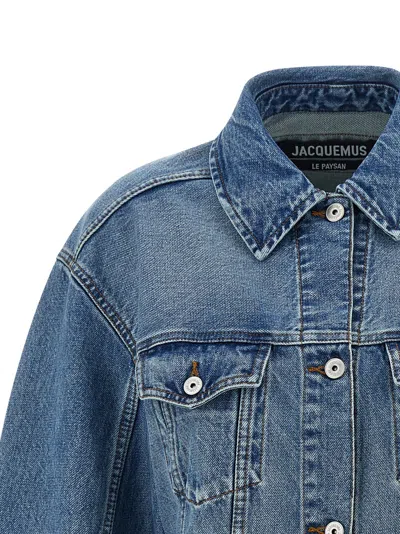 Jacquemus Light Blue Denim Jacket In Blue