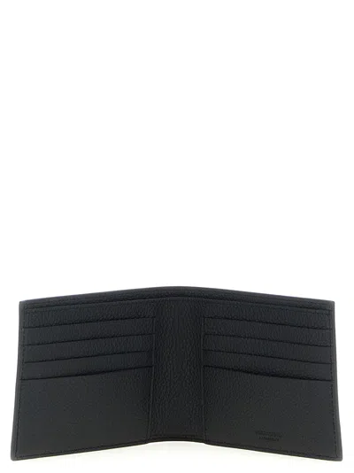 Ferragamo Monogram-pattern Bi-fold Wallet In Black