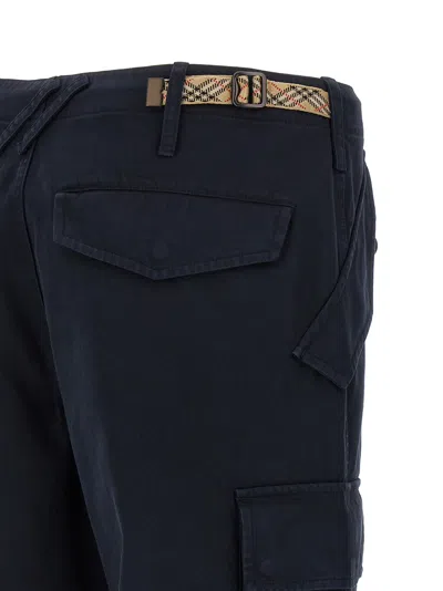 Burberry Cyrus Cargo Trousers Multiple Pocket Design In Black