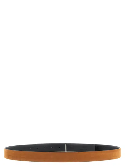 Tom Ford Light Brown Slim T Reversible Belt In Brown