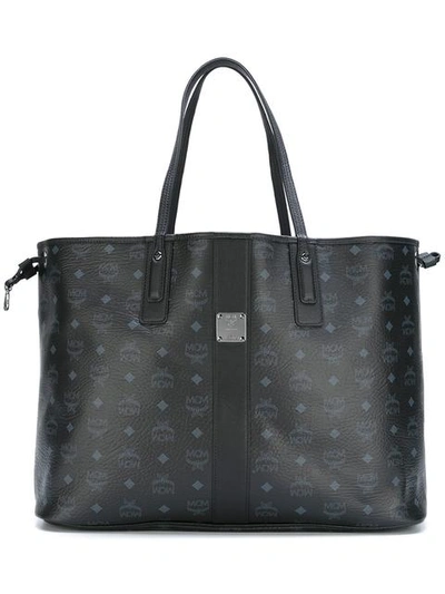 Shop Mcm Logo Motif Tote - Black