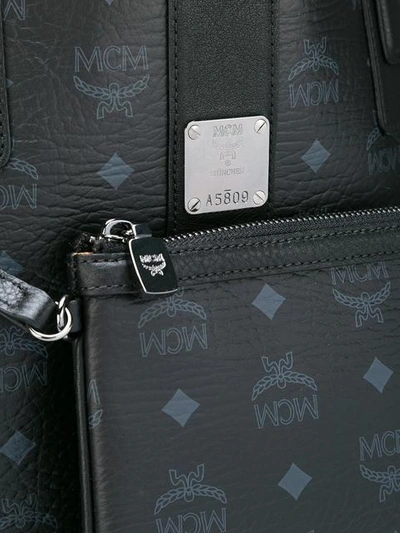 Shop Mcm Logo Motif Tote - Black