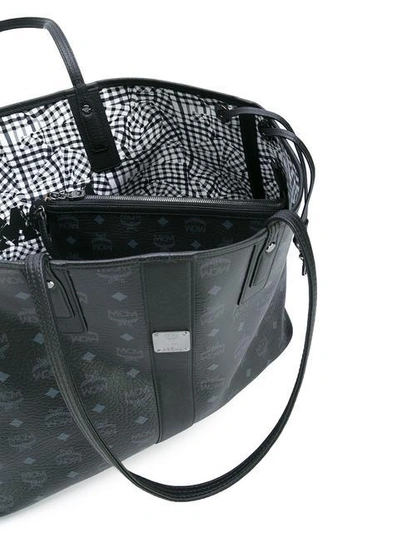 Shop Mcm Logo Motif Tote - Black