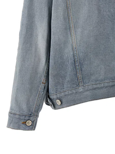 Balenciaga Collared Regular Jacket Long Sleeves Pockets In Blue