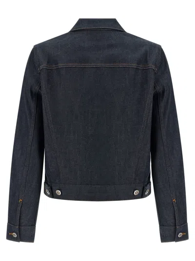 Apc Denim Dion Jacket Chest Pockets Tabs In Blue