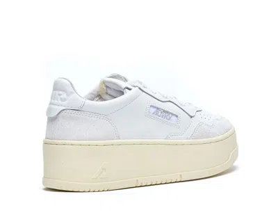 Autry White Platform Sneakers In White