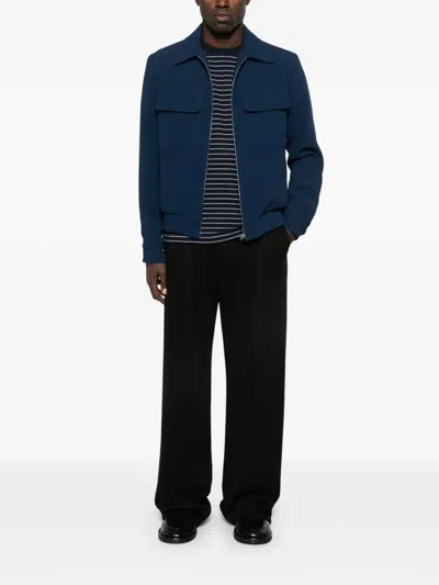 Sandro Striped T-shirt In Blue