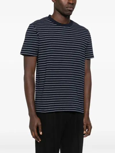 Sandro Striped T-shirt In Blue