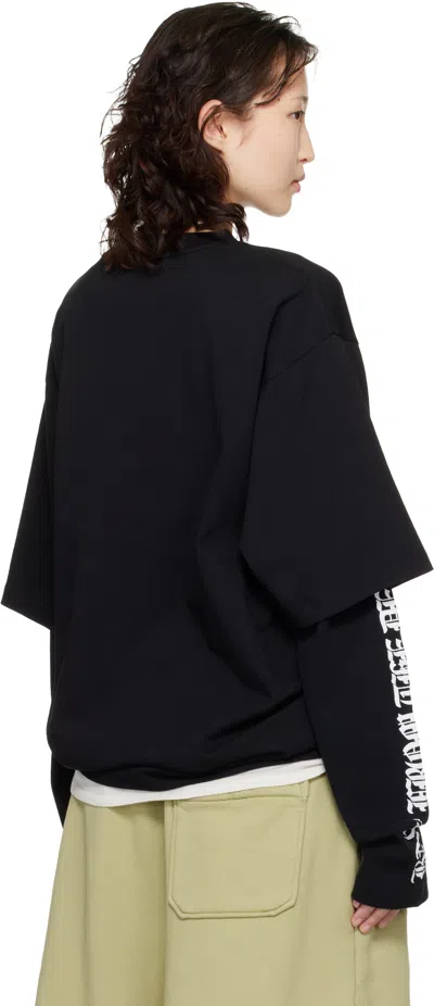 Lu'u Dan Black Double Deck T-shirt In Black