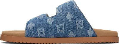 Dsquared2 Blue D2 Monogram Sandals In Blue