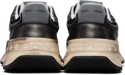 Dsquared2 Black & Silver Sprinter Sneakers In Black