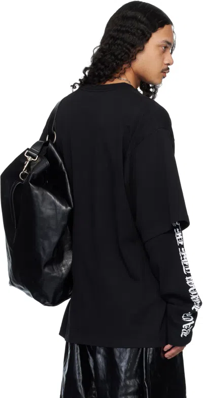 Lu'u Dan Double Deck Crew Neck T-shirt In Black