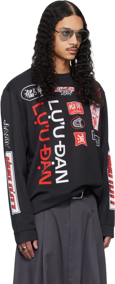 Lu'u Dan Oversized Long-sleeved T-shirt In Black