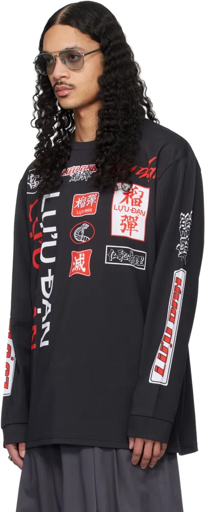 Lu'u Dan Oversized Long-sleeved T-shirt In Black